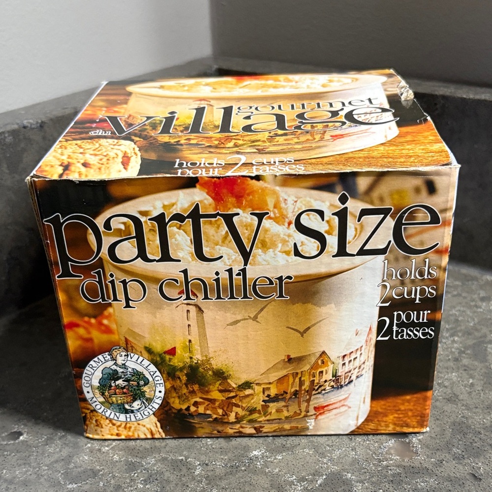 Party Size Dip Chiller - Cream and Brown